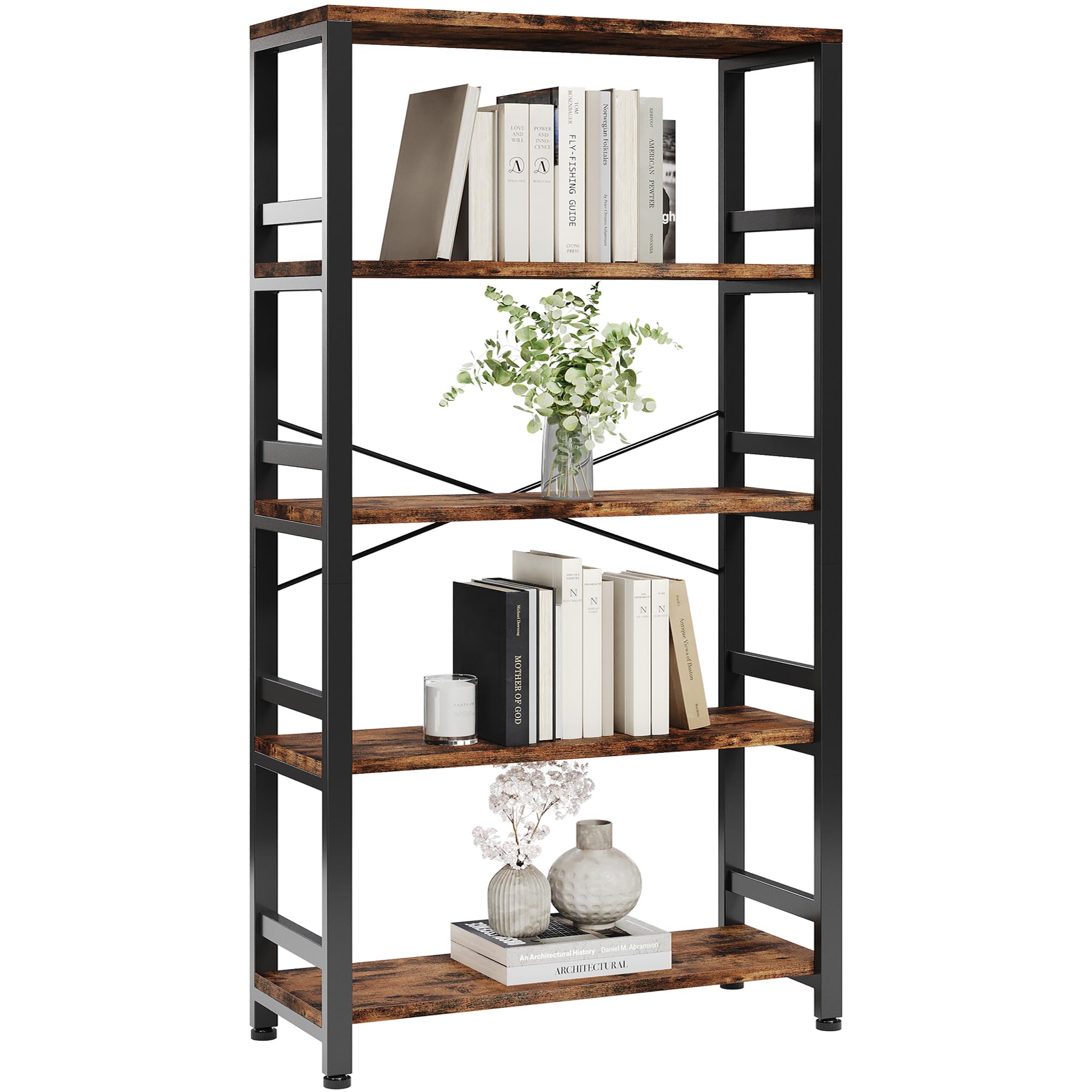 Bookshelves and Bookcases, 31.5in Wide Shelf 5-Tier Ladder