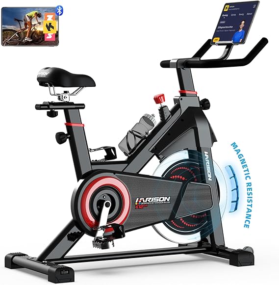Stationary Bike for Home 350 lb Weight Capacity, Magnetic Workout Bike