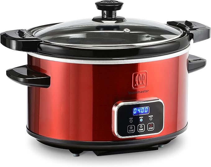 Toastmaster 4-Quart Digital Slow Cooker with Locking Lid (Graphite)