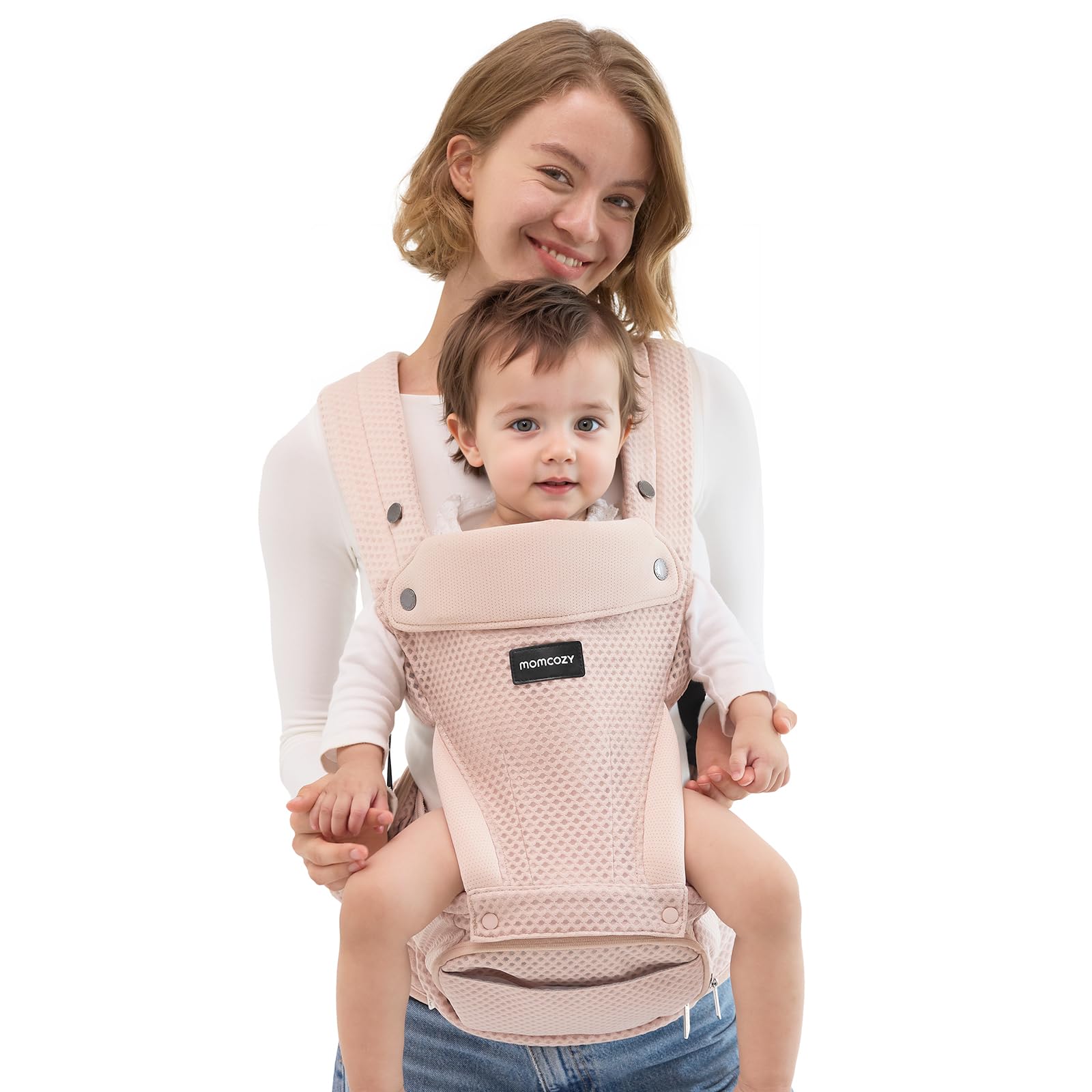 Baby Carrier with Hip Seat, 2-in-1 Forward-Facing Carry for Active Babies