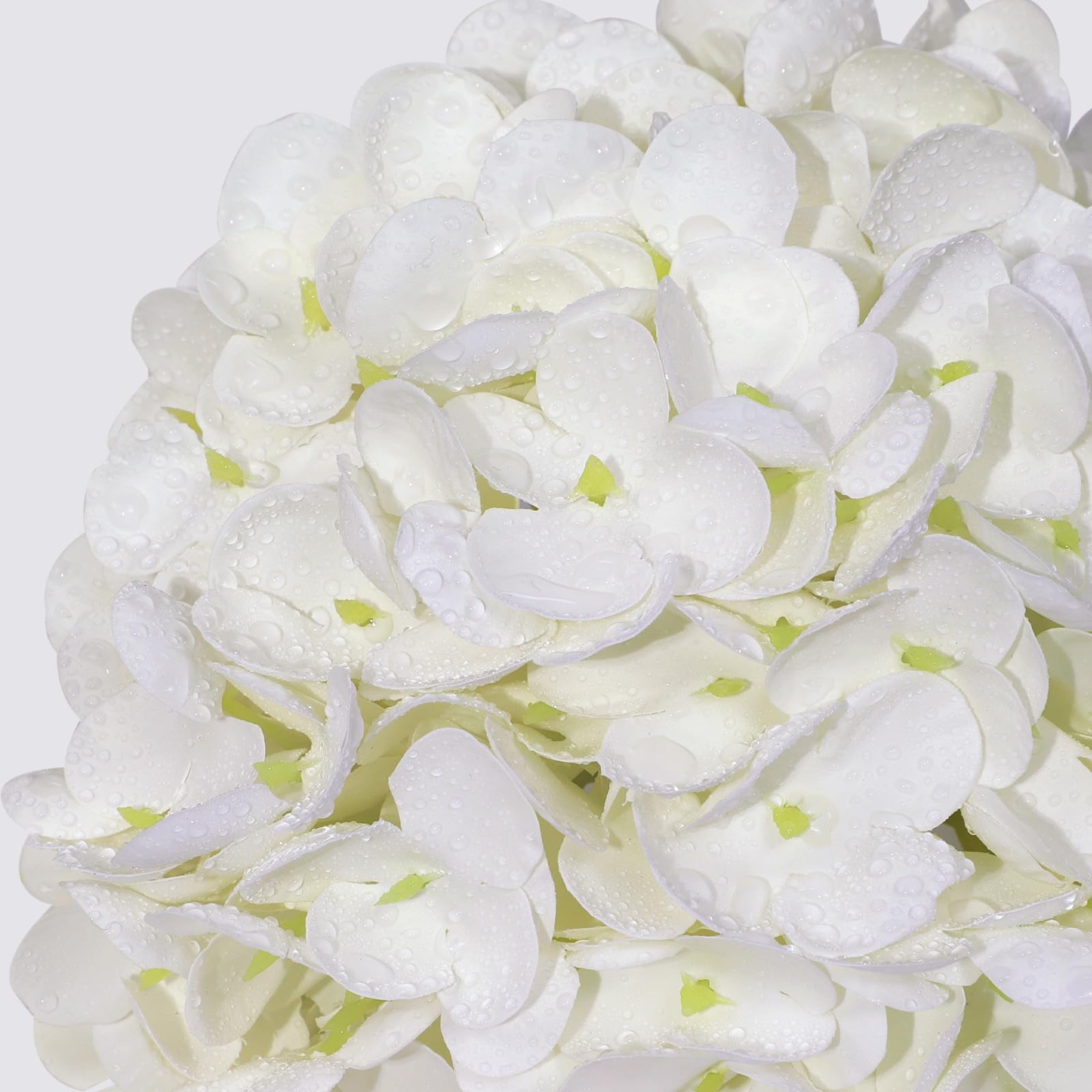 White Hydrangea Artificial Flowers for Outdoors, 3PCS Faux Hydrangea Flowers Real Touch