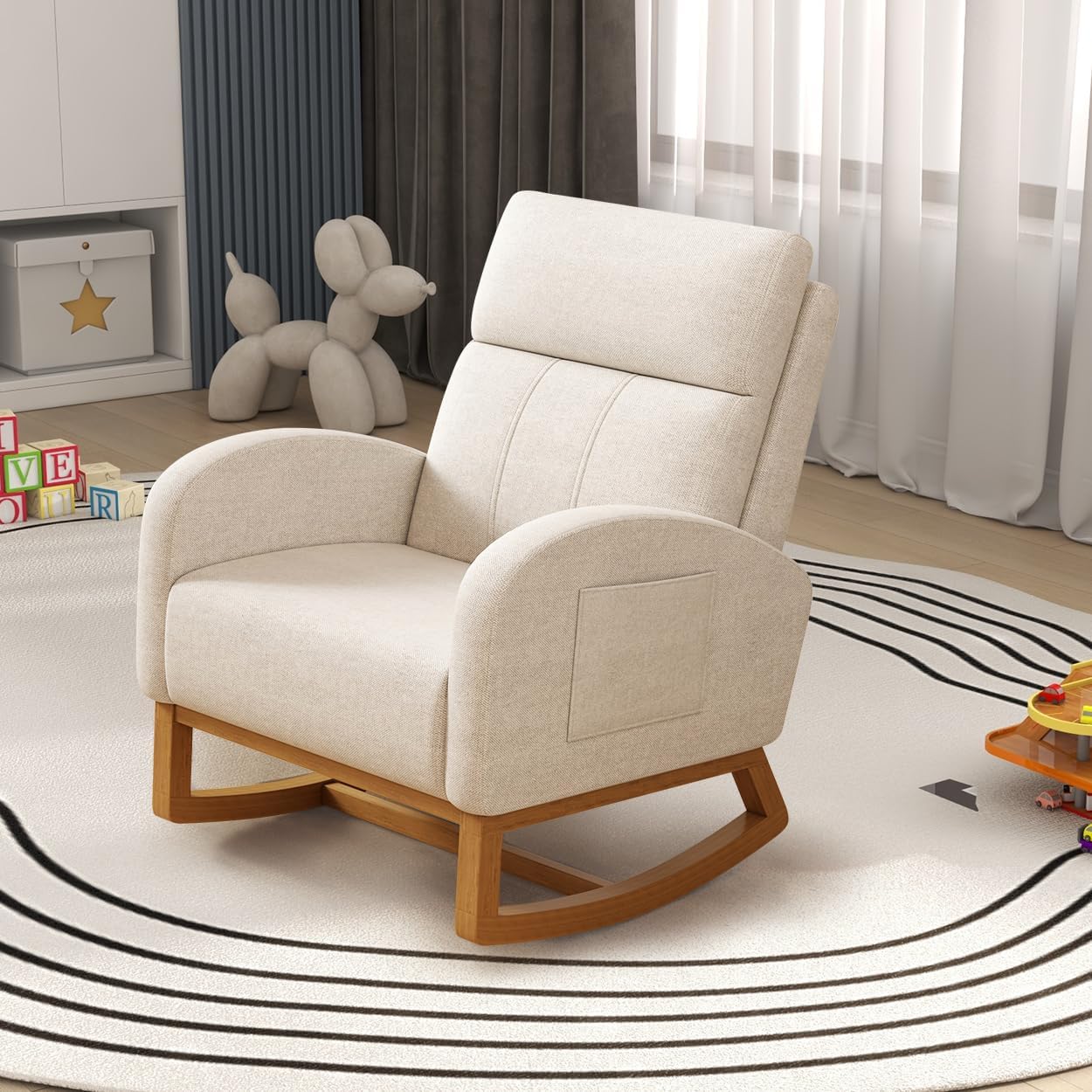 Glider Rocking Chair Nursery Comfy Accent Chair