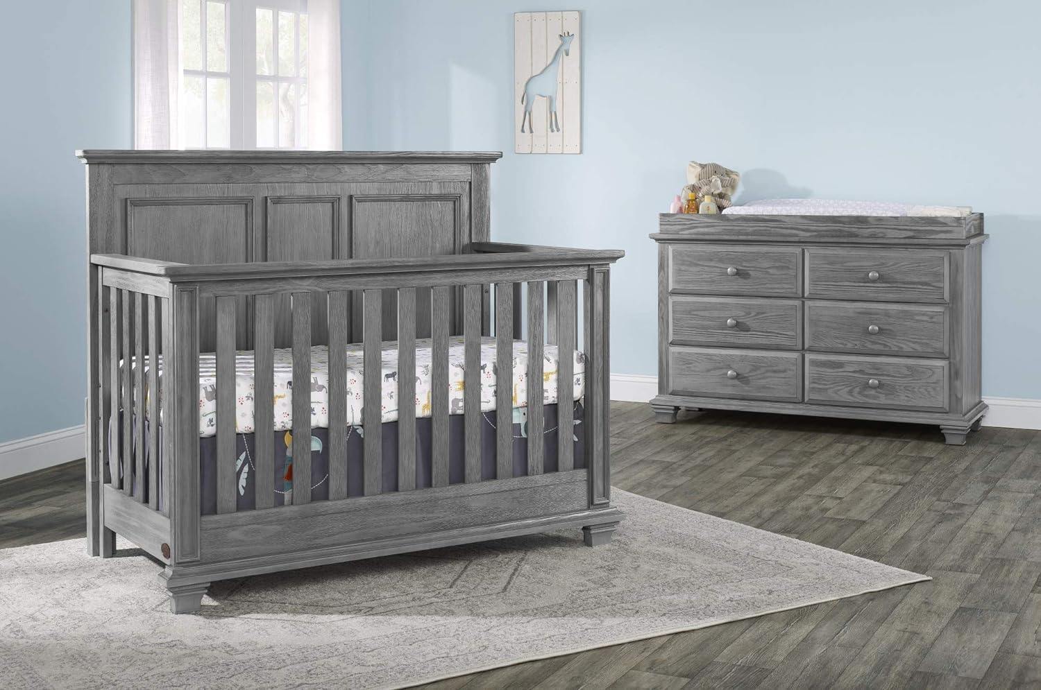 Kenilworth 4-in-1 Convertible Baby Crib, Graphite Gray, GreenGuard Gold Certified