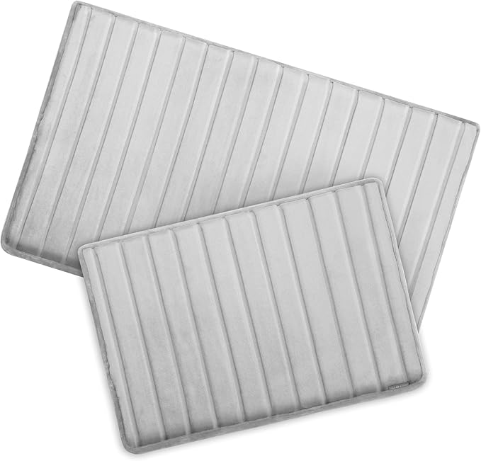 Luxurious Memory Foam Bath Mat, Charcoal-Infused Absorbent Bath Mat