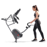 Fitness Smart Magnetic Recumbent Exercise Bike Trainer w/Arm Exerciser