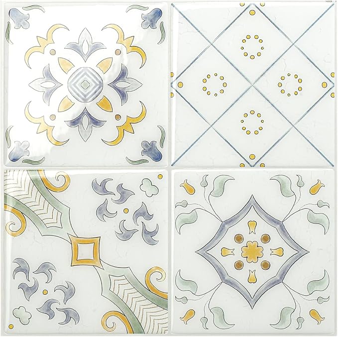 Peel and Stick Backsplash - 5 Sheets of 9" x 9" - 3D Adhesive Peel and Stick