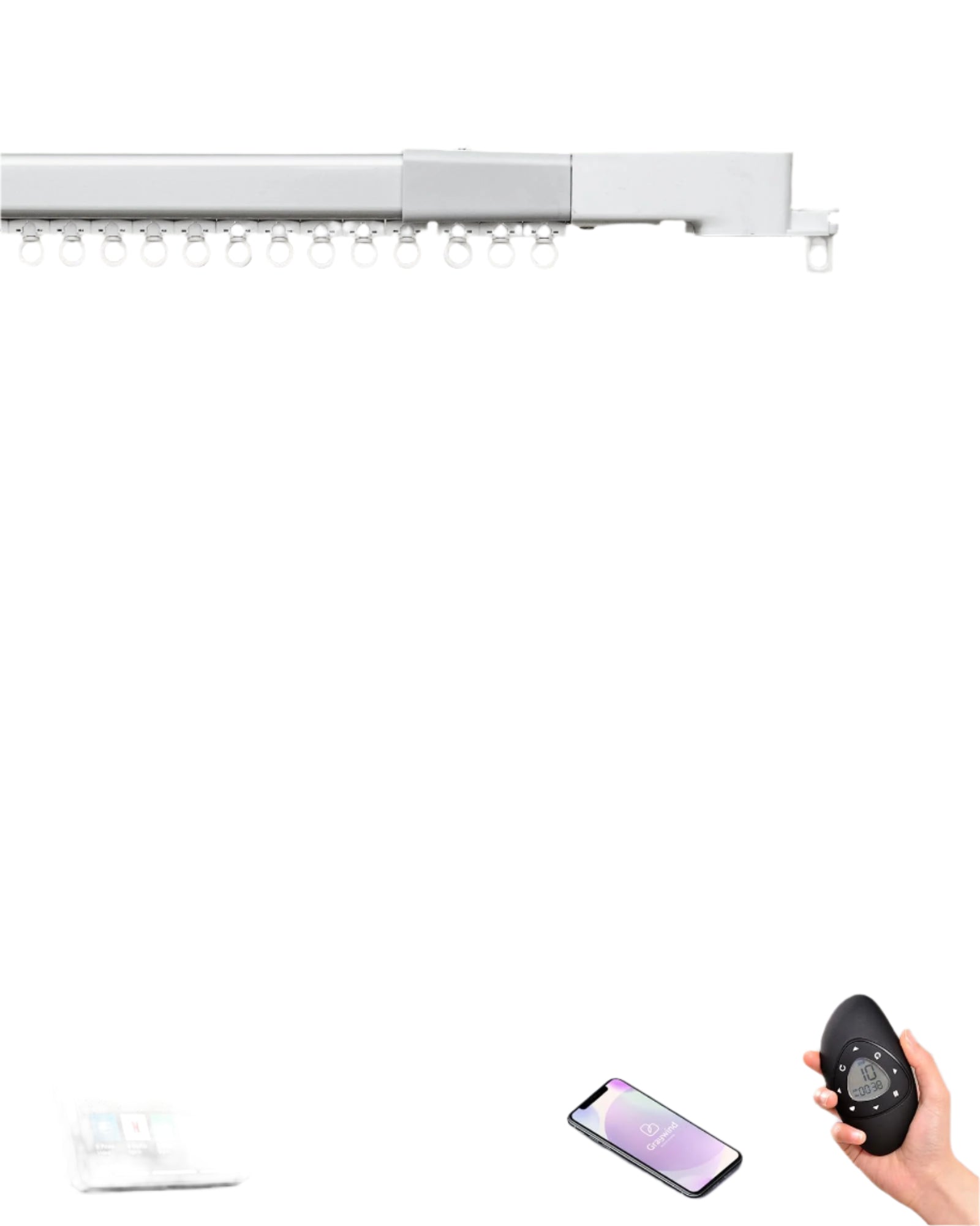 Motorized Curtains Electric Curtains collection (Rechargeable Smart Motor, 70"-118")