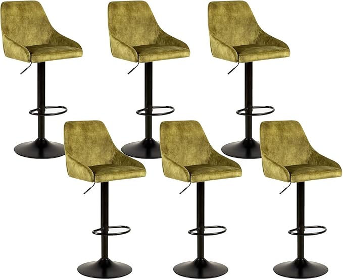Home Furniture Series Bar Height Adjustable and Swivel Metal Stool with Cinnamon