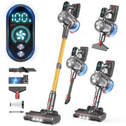 Cordless Vacuum Cleaner, 450W/40Kpa Vacuum Cleaners for Home with LED Screen