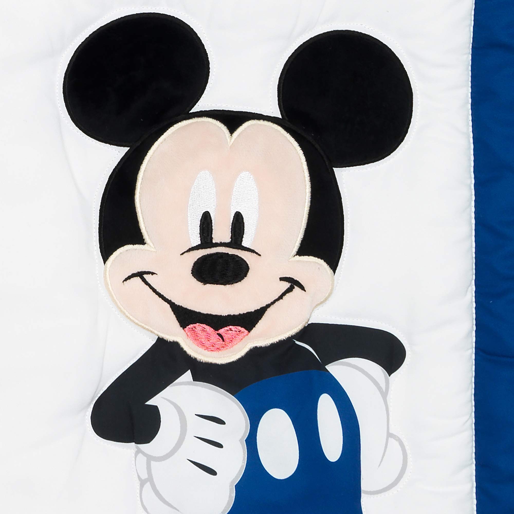 Baby Forever Mickey Mouse 3-Piece Blue Crib Bedding Set