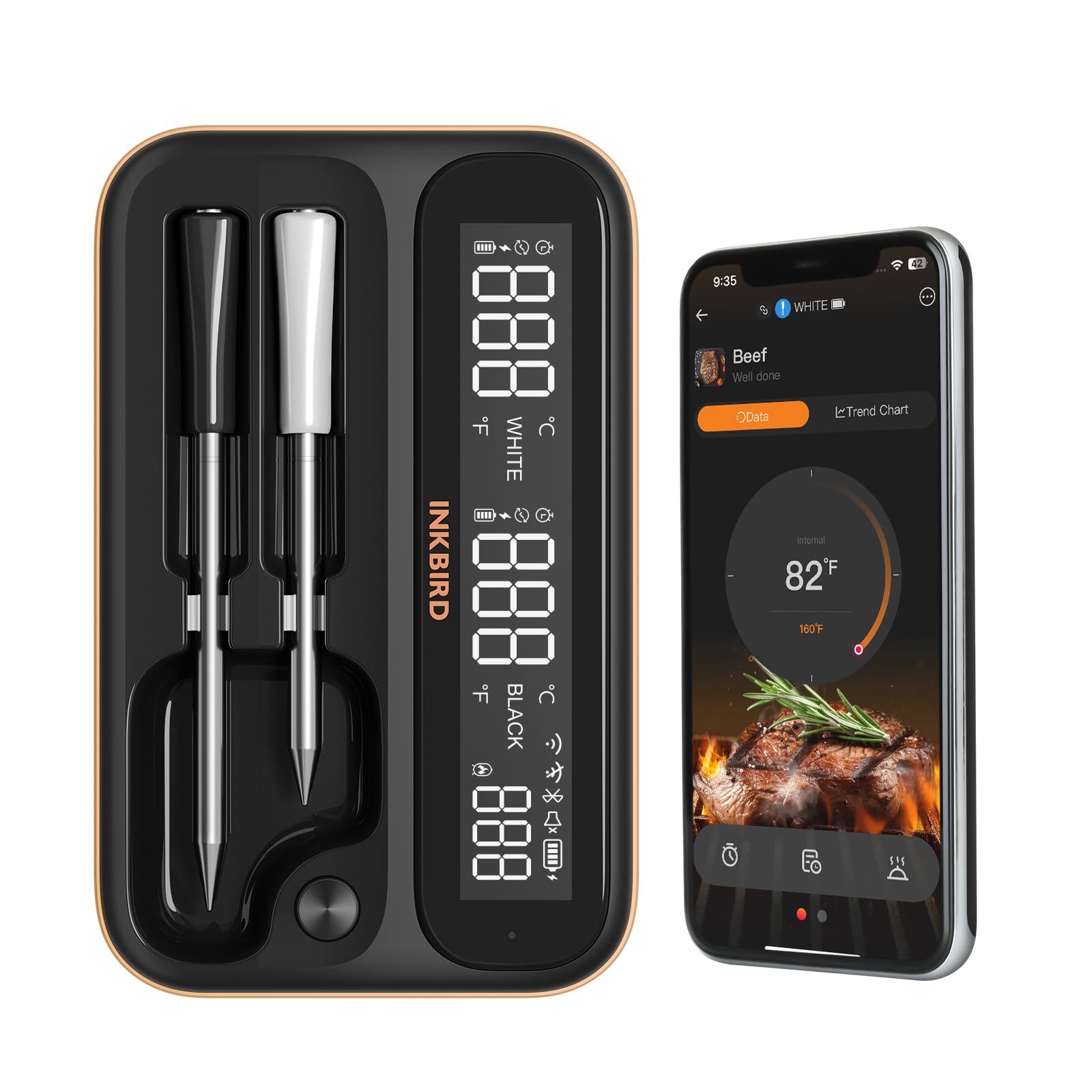 5GHz & 2.4GHz WiFi Wireless Meat Thermometer, Inkbird WiFi & Bluetooth Thermometer