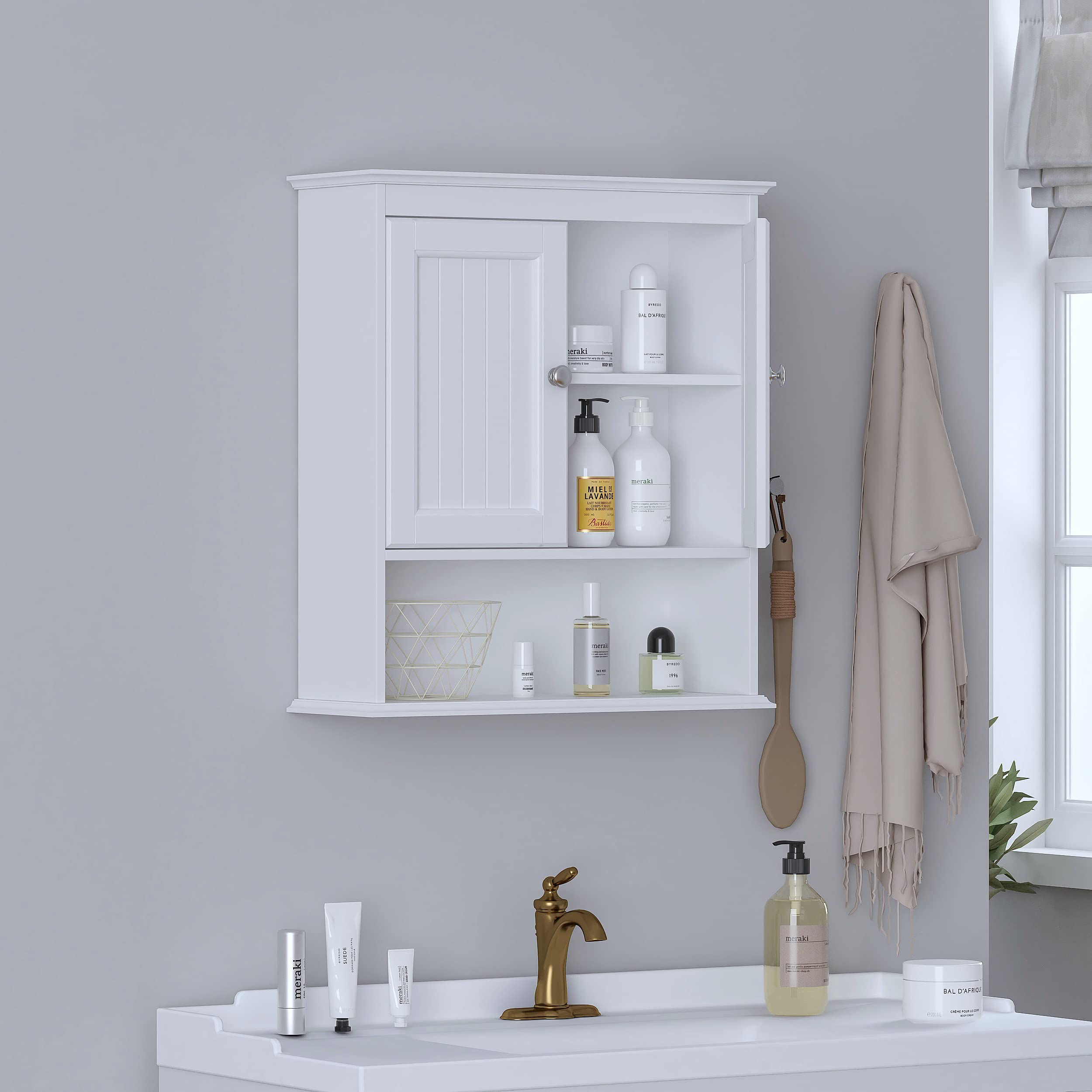 Bathroom Cabinet Wall Mounted with Doors