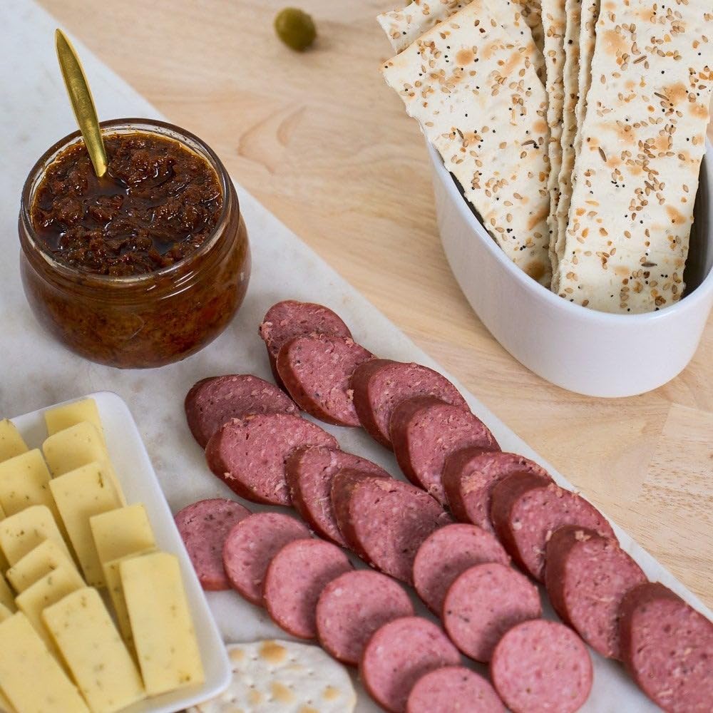 Meat & Cheese Sampler Gift Basket - Deluxe Charcuterie Cheese Platter