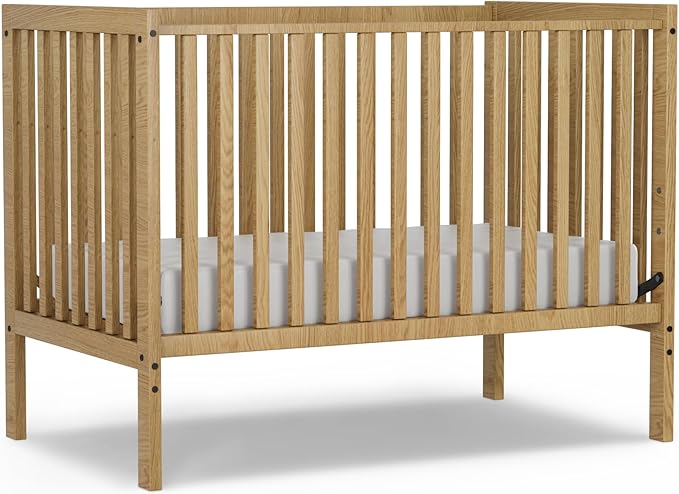 Baby Crib 5-in-1 Convertible, Wood Full Size Toddler Bed for Small Baby