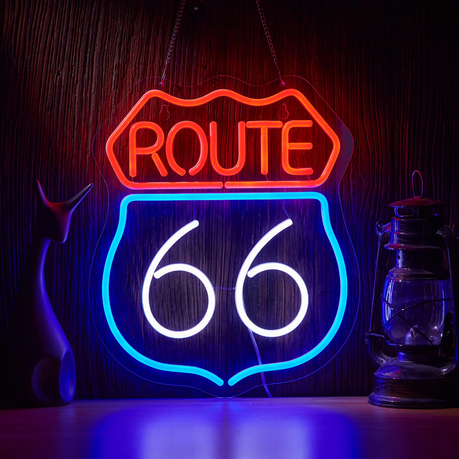 Historic Route 66 Neon Sign Beer Bar Home Art Man Cave Neon Light Handmade