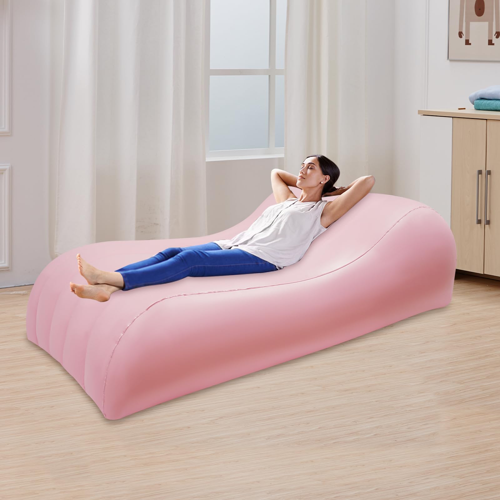 Recovery Air Mattress with Center Hole-Blow Up Mattress Inflatable Couch Waterproof