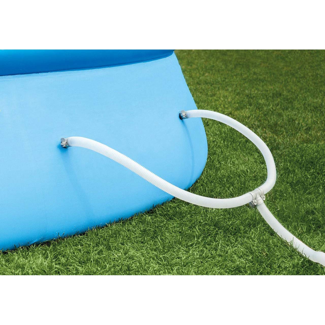 Easy Set Outdoor Above Ground Swimming Pool Kit with Ladder, Cover, 1000 GPH