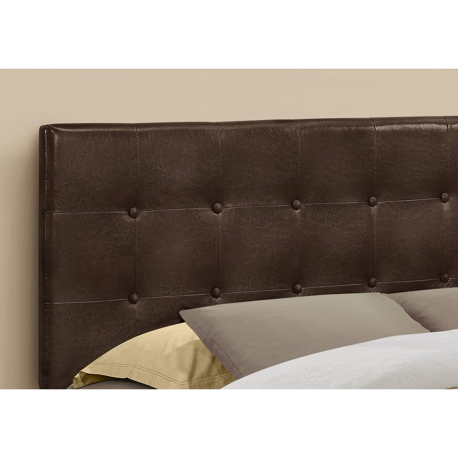 6000Q, Queen, Bedroom, Upholstered, Pu, Transitional Bed Size Headboard