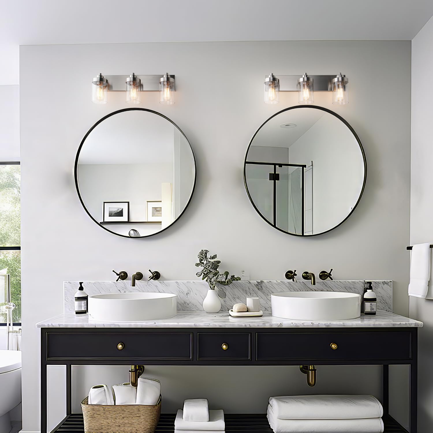 22" 3-Light Modern Bathroom Vanity Light