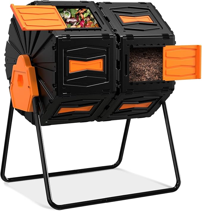 Compost Tumbler, Easy Assemble & Efficient Outdoor Compost Bine