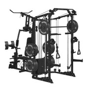 Machine Power Cage, Multi-Function Home Gym System with Cable Crossover System