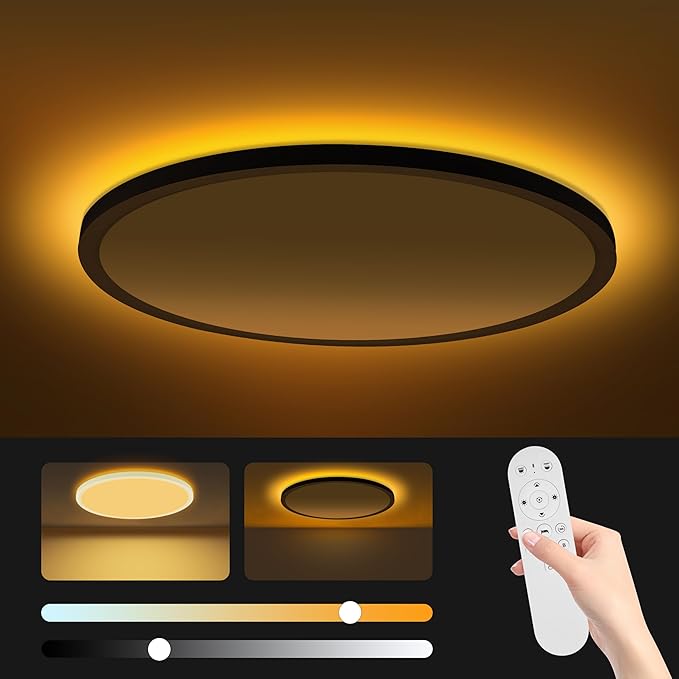 6 Pack 12 Inch LED Flush Mount Ceiling Light with Night Light 2000K