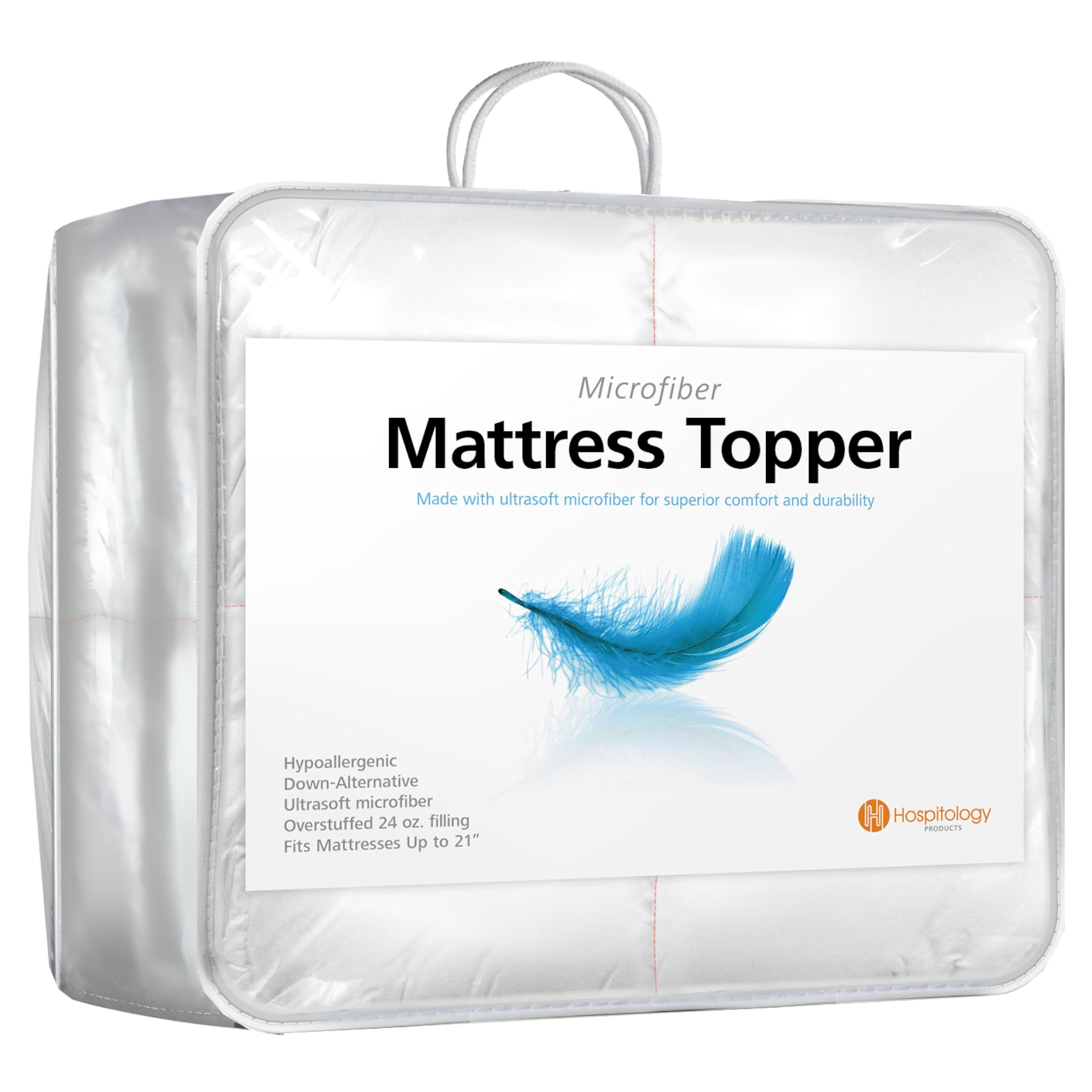 Hypoallergenic Mattress Cover- Overstuffed - Deep Pocket - Goose Down Alternative Pillow
