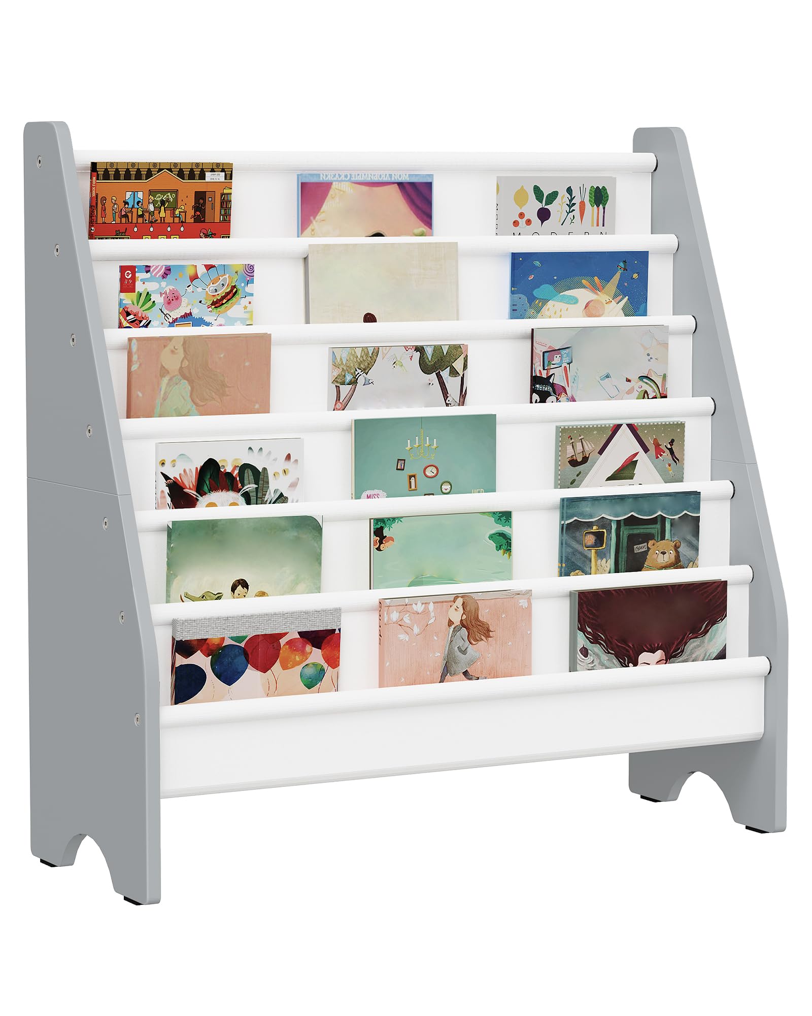 Kids Sling Bookcase, Magazine and Book Storage Rack, Large Capacity
