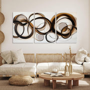 Black And Brown Wall Art, Abstract Canvas Wall Art, Abstract Geometric Artwork