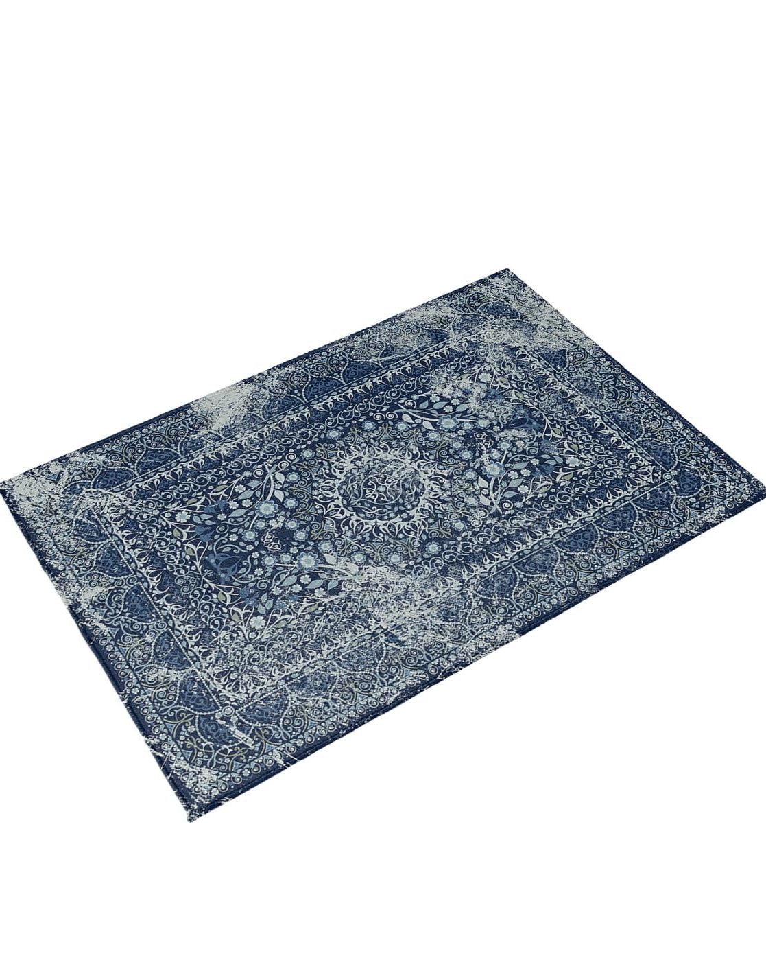 Outdoor Rug 5' x 8', Boho Blue Large Non Slip Area Rugs Washable Floor Mat