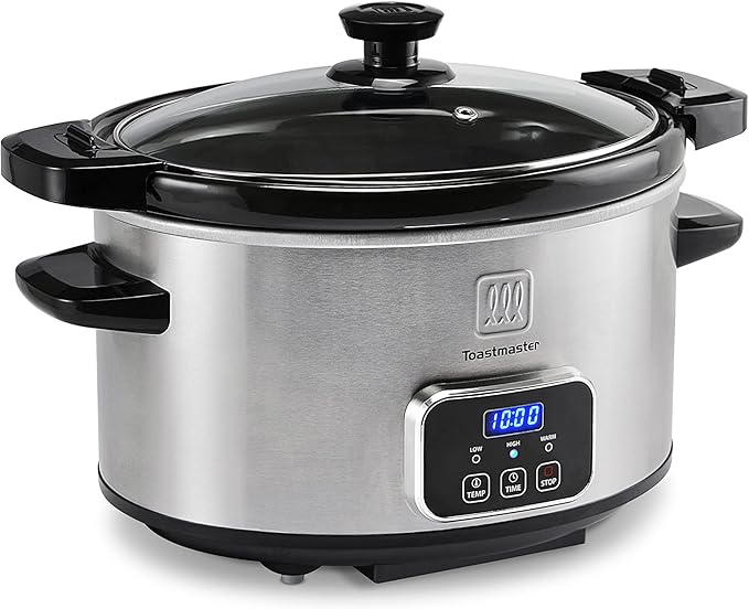 Toastmaster 4-Quart Digital Slow Cooker with Locking Lid (Graphite)