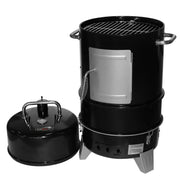 4 Tier Vertical Freestanding Charcoal Smoker Portable BBQ Grill with Temperature Gauge