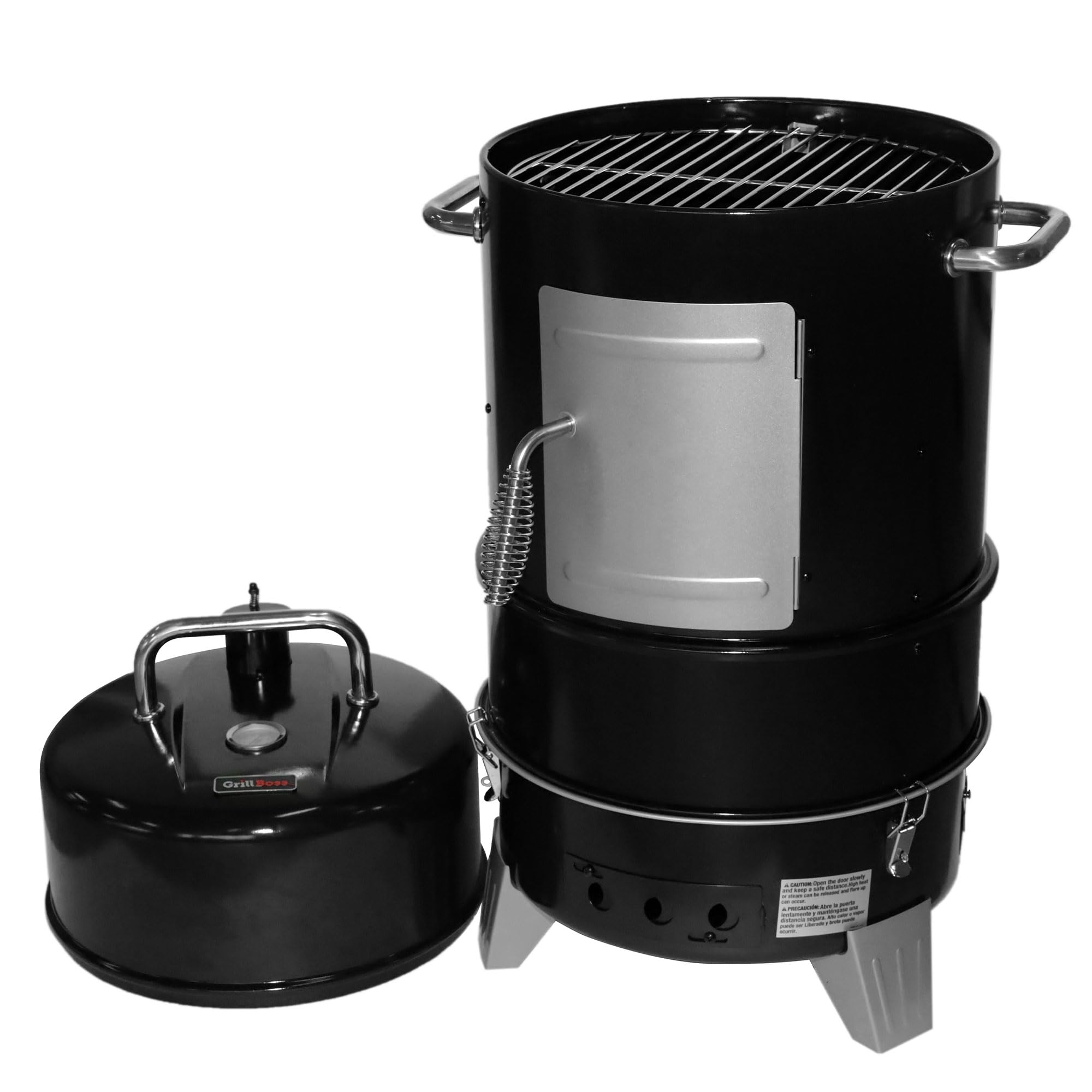 Vertical Freestanding Charcoal Smoker Portable BBQ Grill with Temperature