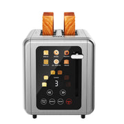 Touch Screen Toaster 2 Slice,Stainless Steel Digital Timer Toasters