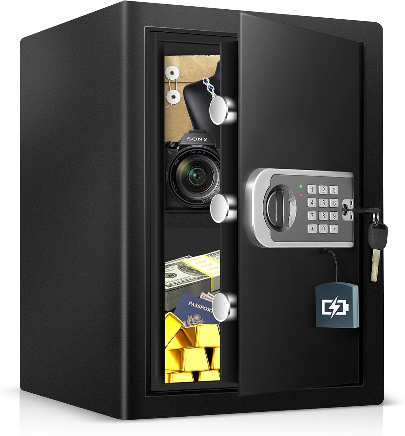 1.8 Cub Home Use Safe Box Fireproof Waterproof, Fire Proof Safe