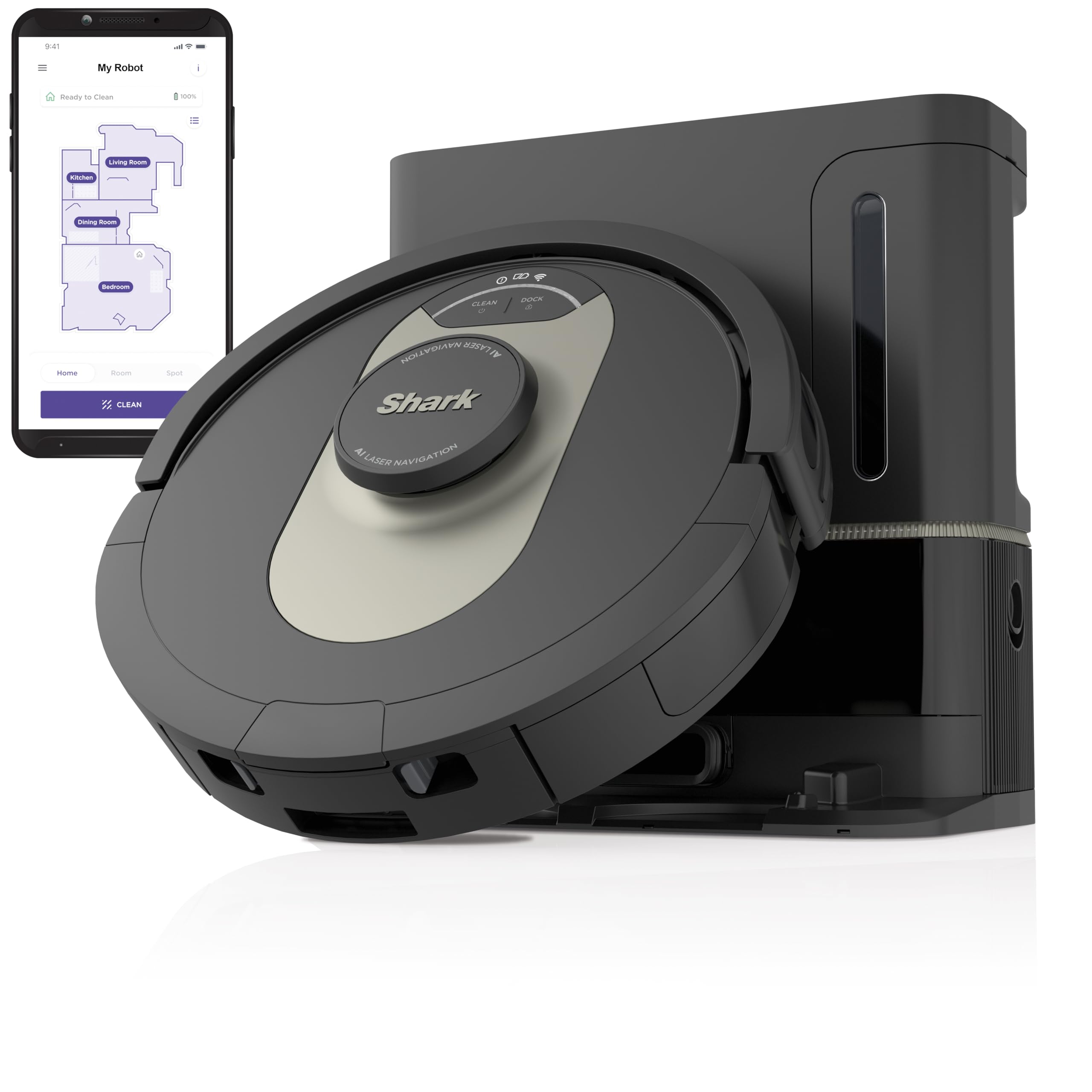 Robot Vacuum with XL HEPA Self-Empty Base, Bagless, 60-Day Capacity, LIDAR Navigation