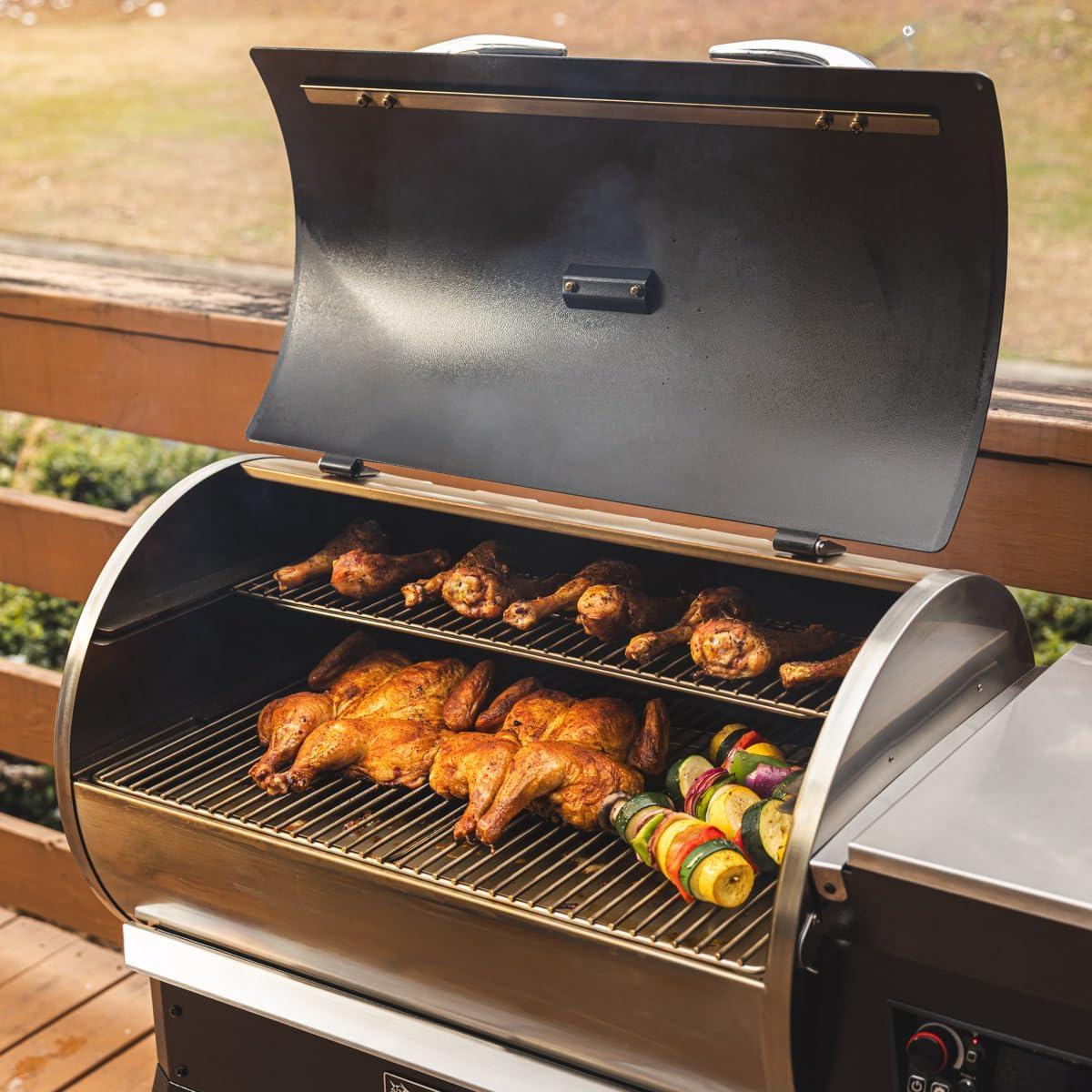 Pellet Smoker Grill Deck Boss 800, Electric Pellet Smoker, Outdoor Grills & Smokers