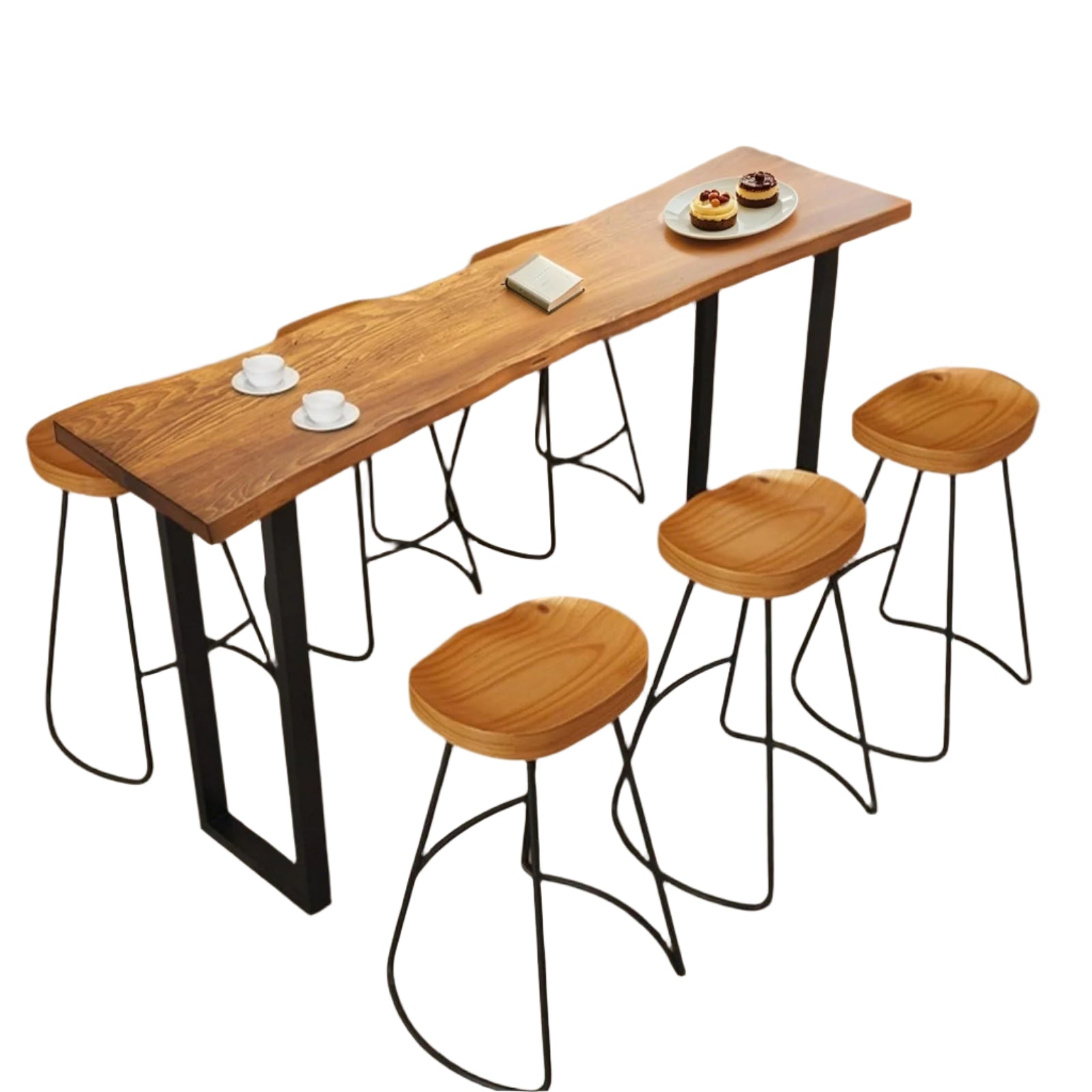 Counter Height Table Long Narrow Bar Table for Small Spaces Pub