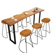 Counter Height Table Long Narrow Bar Table for Small Spaces Pub