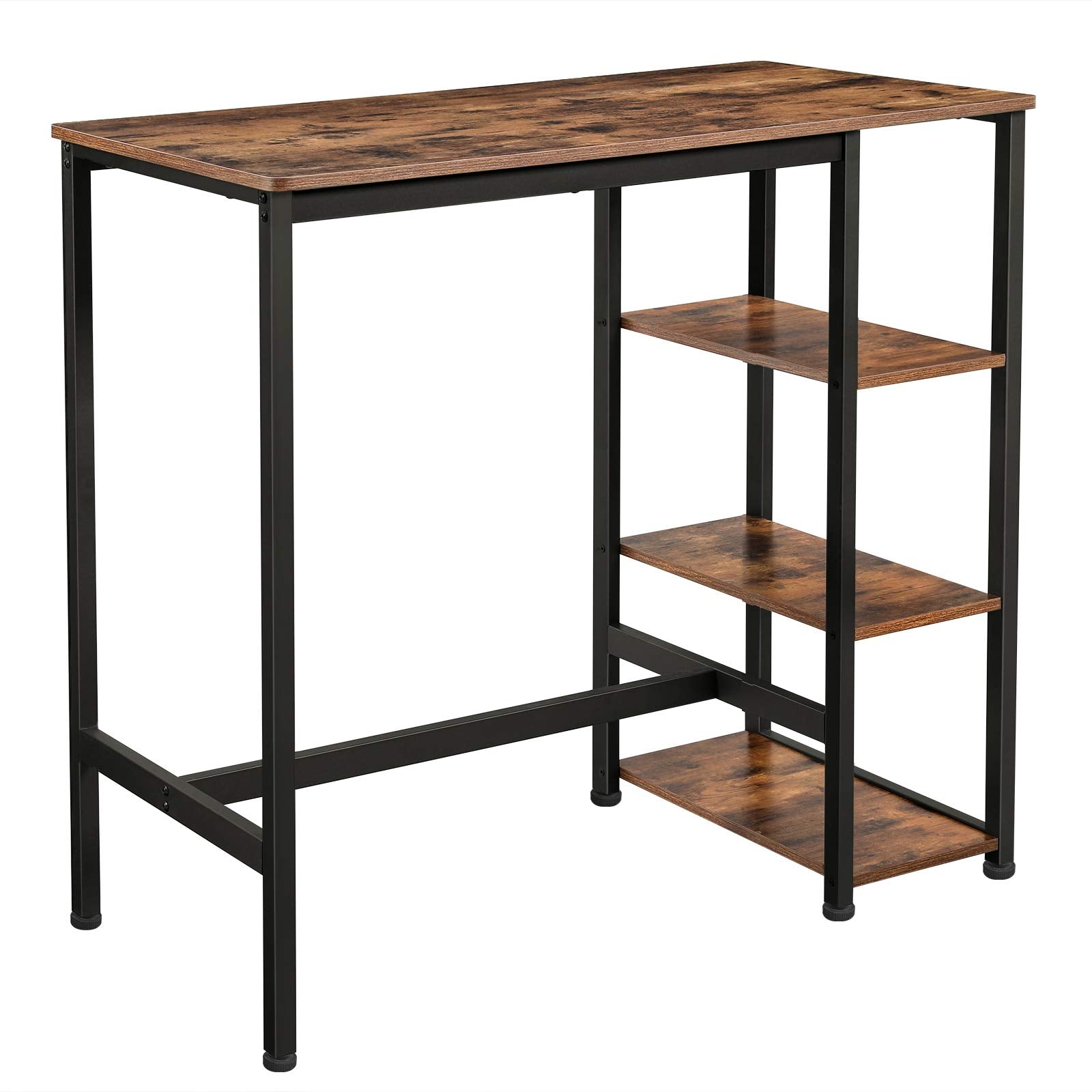 Bar Table with Sturdy Metal Frame, Easy Assembly, Industrial Design