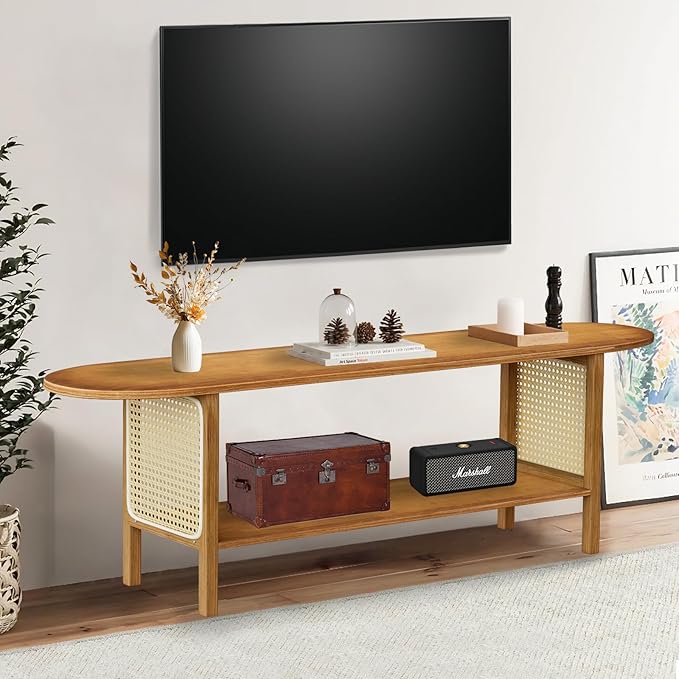 TV Stand for TVs up to 65", Accent Entertainment Center with Storage
