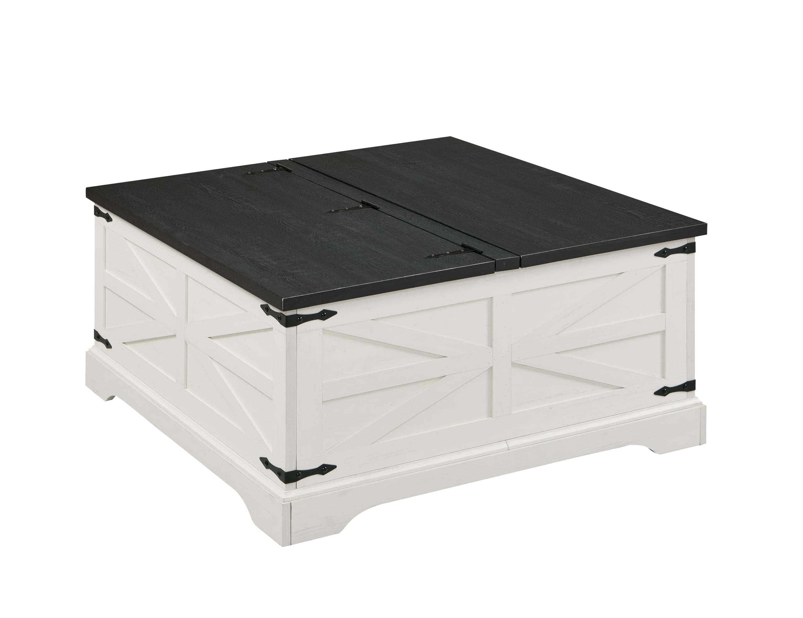 Farmhouse Lift Top Coffee Table with Storage, 36" Wood Square Center Table