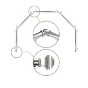 13/16" Moyat 5-Sided Bay Window Curtain Rod - Satin Nickel