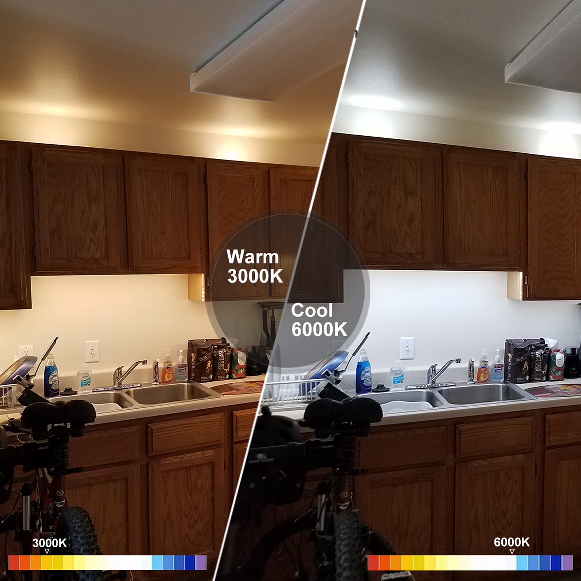 Under Cabinet Lights Wireless 6 Pack, Rechargeable LED Under Cabinet Lighting