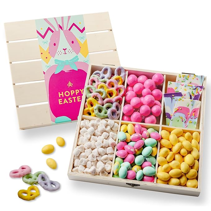 Easter Gift Baskets, Snack Variety Holiday Crate, Spring Gift Assortment