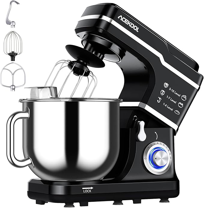 Stand Mixer 7.5QT 10-Speed 660W Tilt-Head Kitchen Electric Food Cake Mixer
