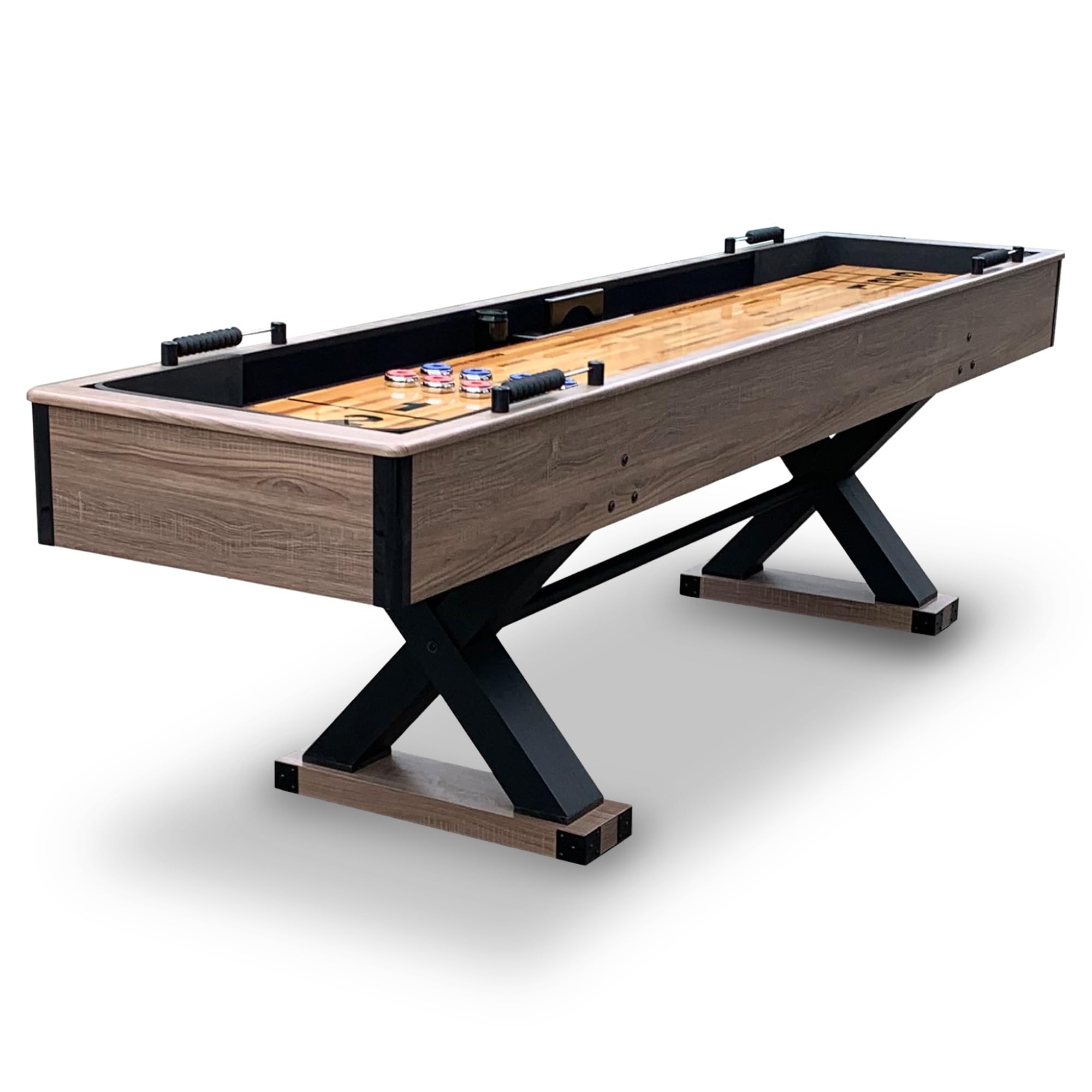 Excalibur 9-Ft Shuffleboard Table for Great for Family Recreation Game Rooms