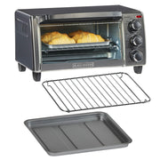 4-Slice Toaster Oven, Even Toast, 4 Cooking Functions Bake, Broil