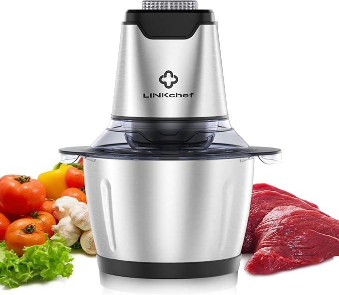 Food Chopper, 8 Cup Food Processor Mini Electric, 2L 600W Meat Grinder