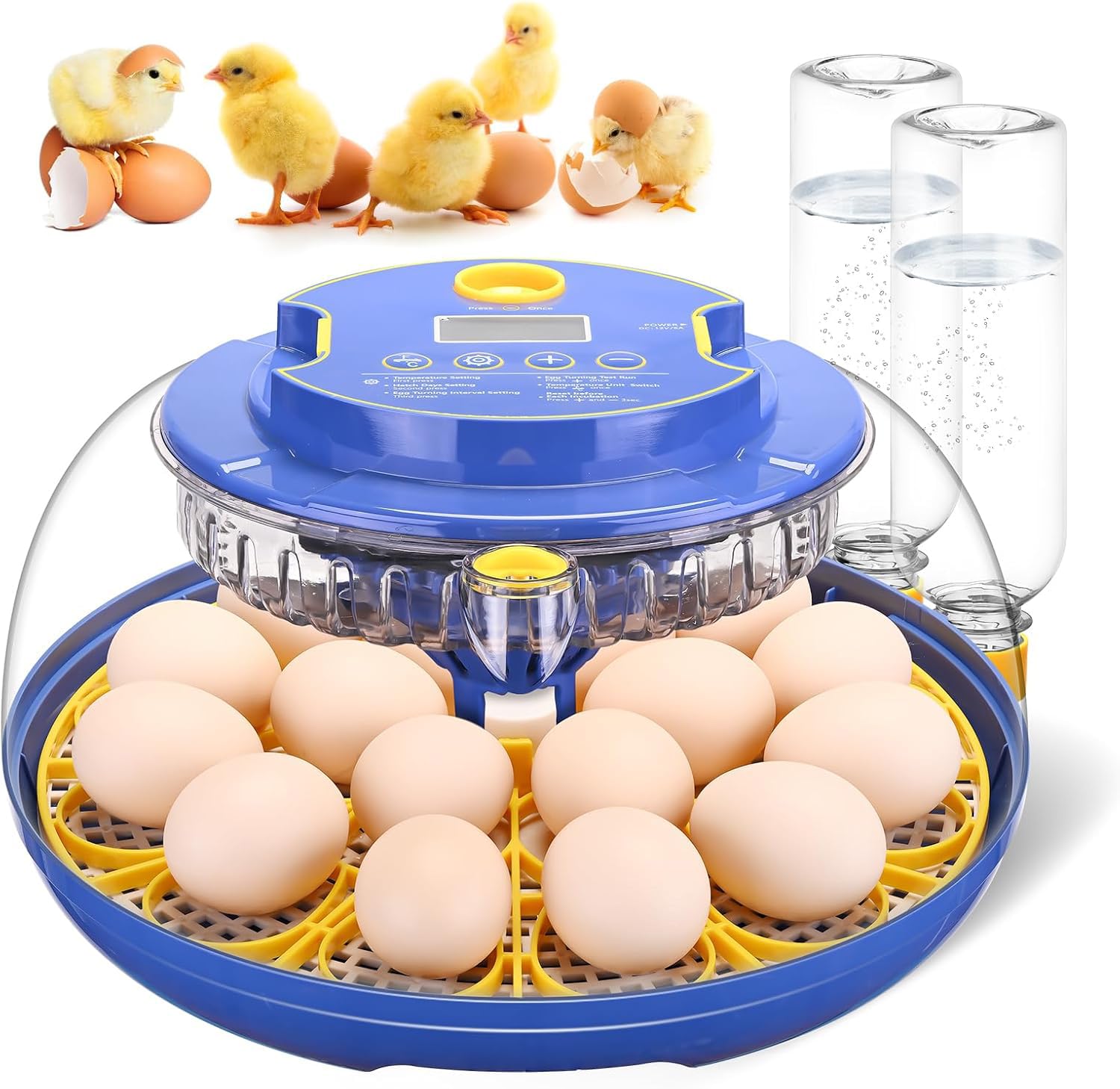 Incubators for Hatching Eggs Automatic Egg Turner, Temperature & Humidity
